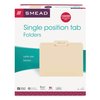 Smead File Folder 8-1/2 x 11", 1/3-Cut Tab, Center Position, Manila, PK100 10332